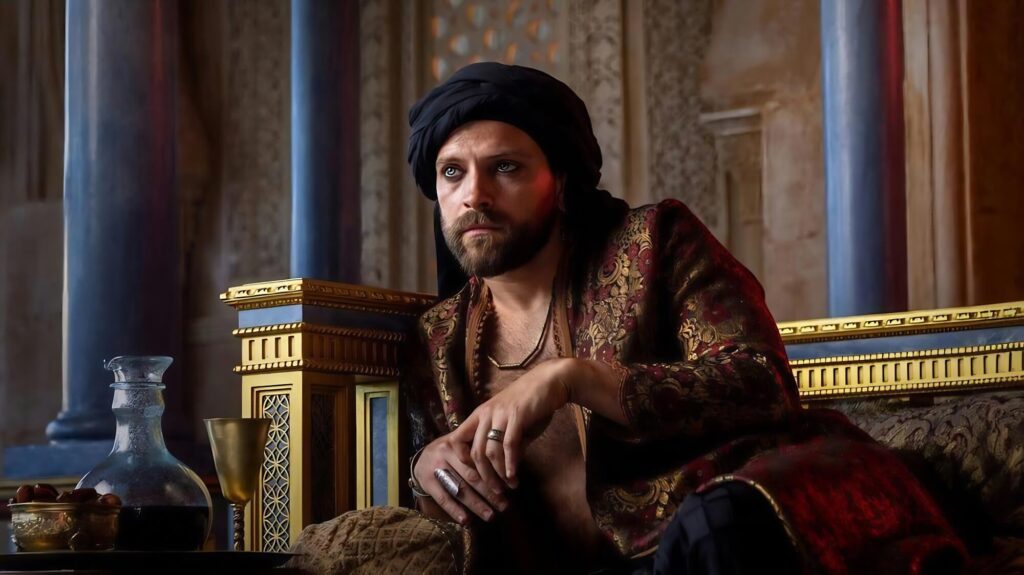 Alessandro Borghi as Hasan, the Bajá of Algiers. - The Latino Slant