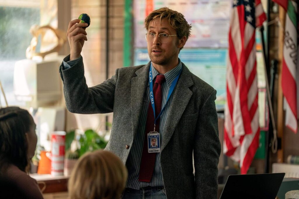 Ryan Gosling plays a middle-school science teacher saddled with the responsibility of saving humanity. - The Latino Slant