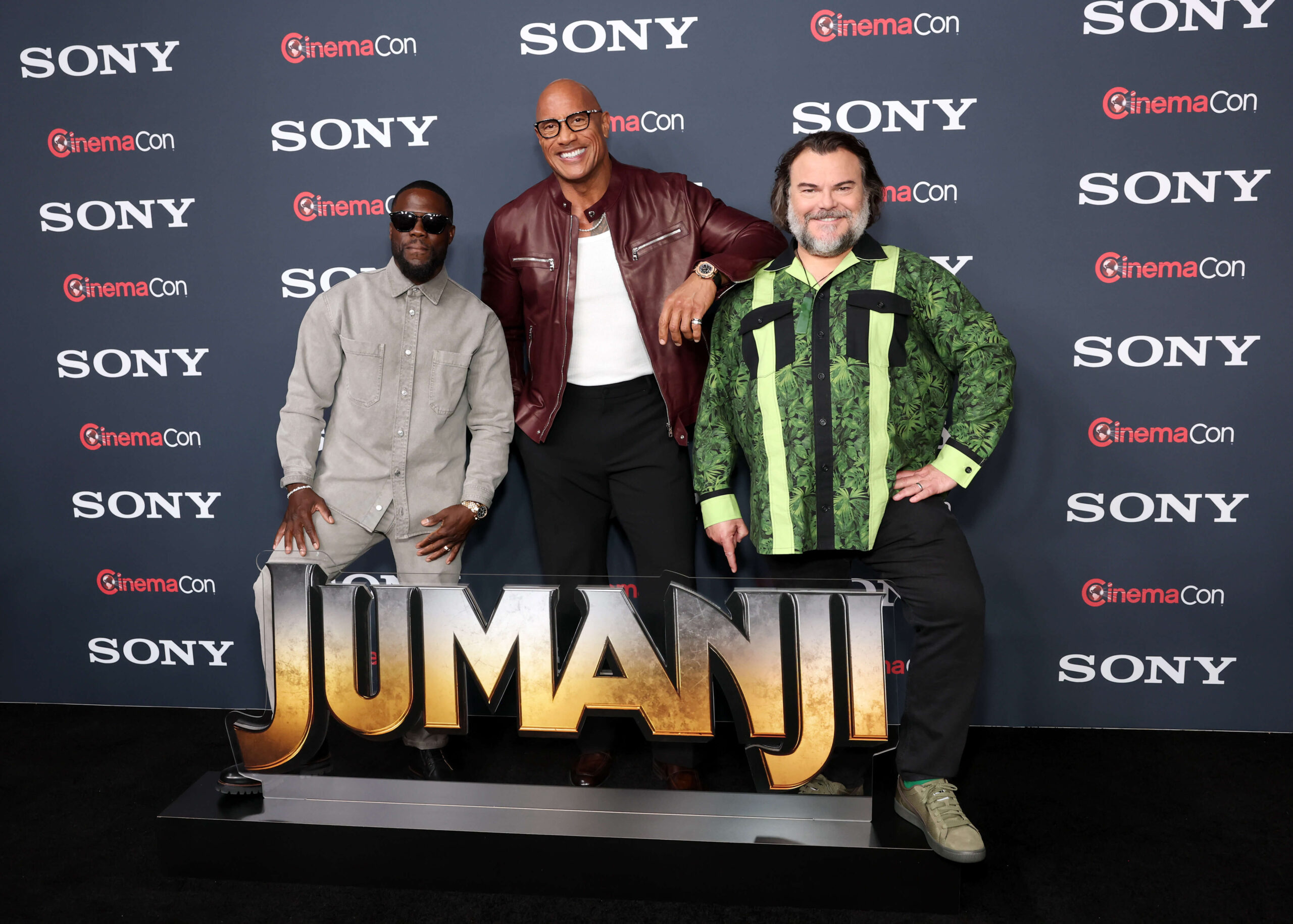 Jack Black, Dwayne Johnson, and Kevin Hart promoting their upcoming "Jumanji" sequel - "Jumanji: Open World." - The Latino Slant