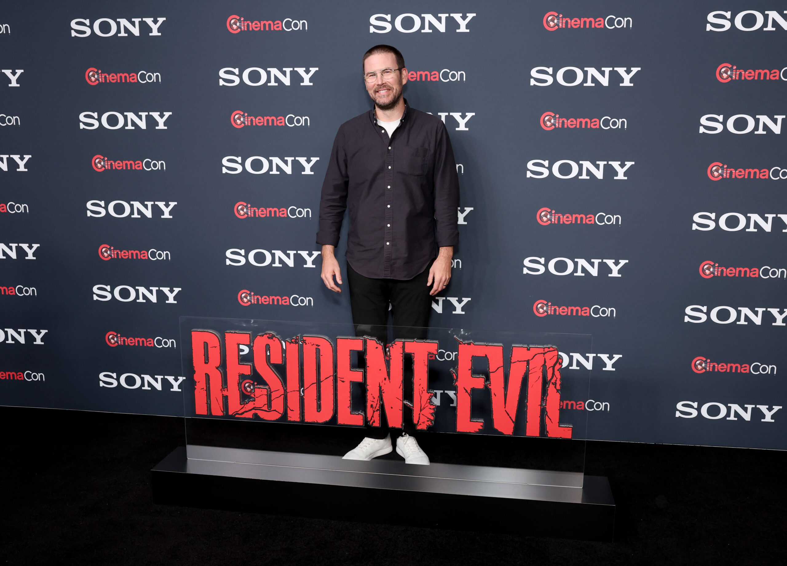 Zach Cregger at CinemaCon 2026 to discuss his upcoming film, "Resident Evil." - The Latino Slant