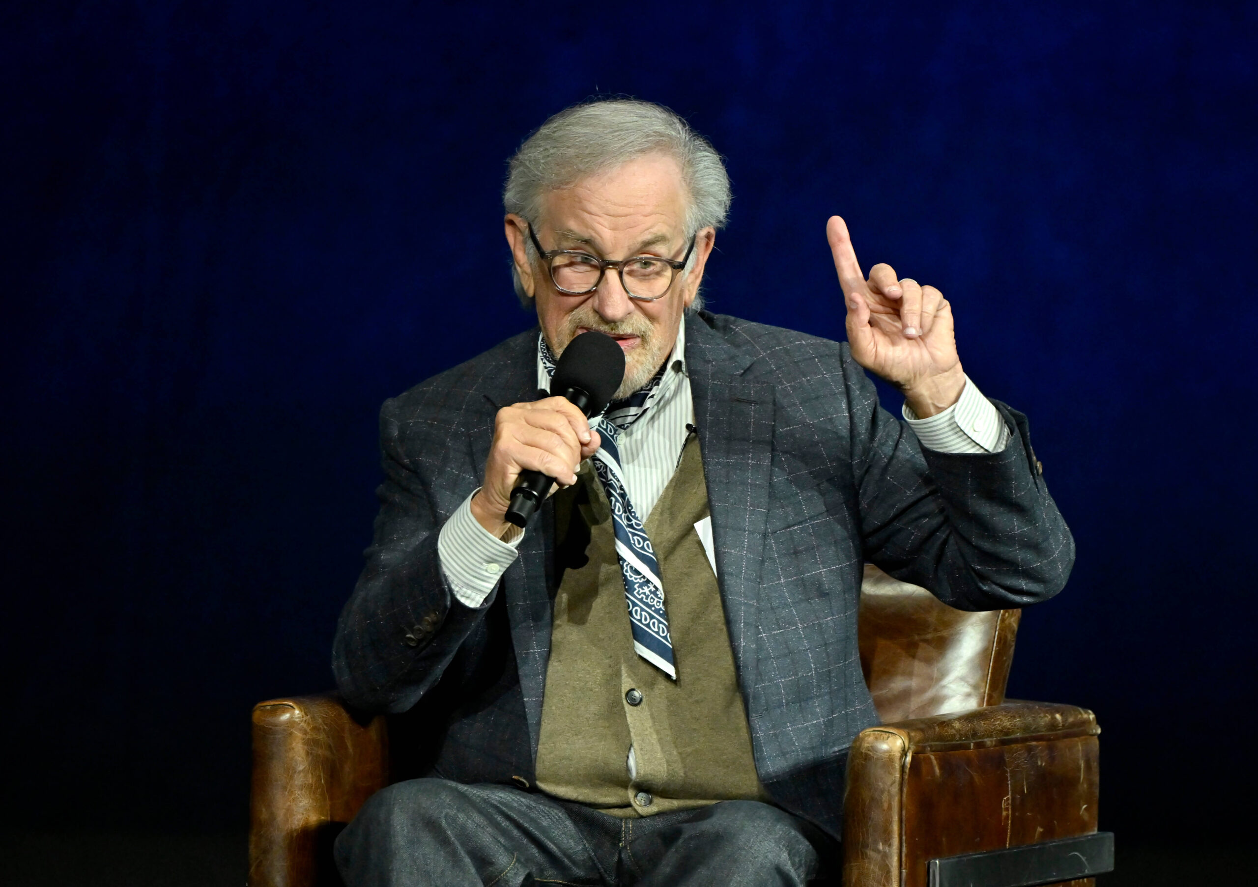 Steven Spielberg was at CinemaCon 2026 to receive a special one-time MPA America250 Award and to talk about his upcoming film, "Disclosure Day." - The Latino Slant