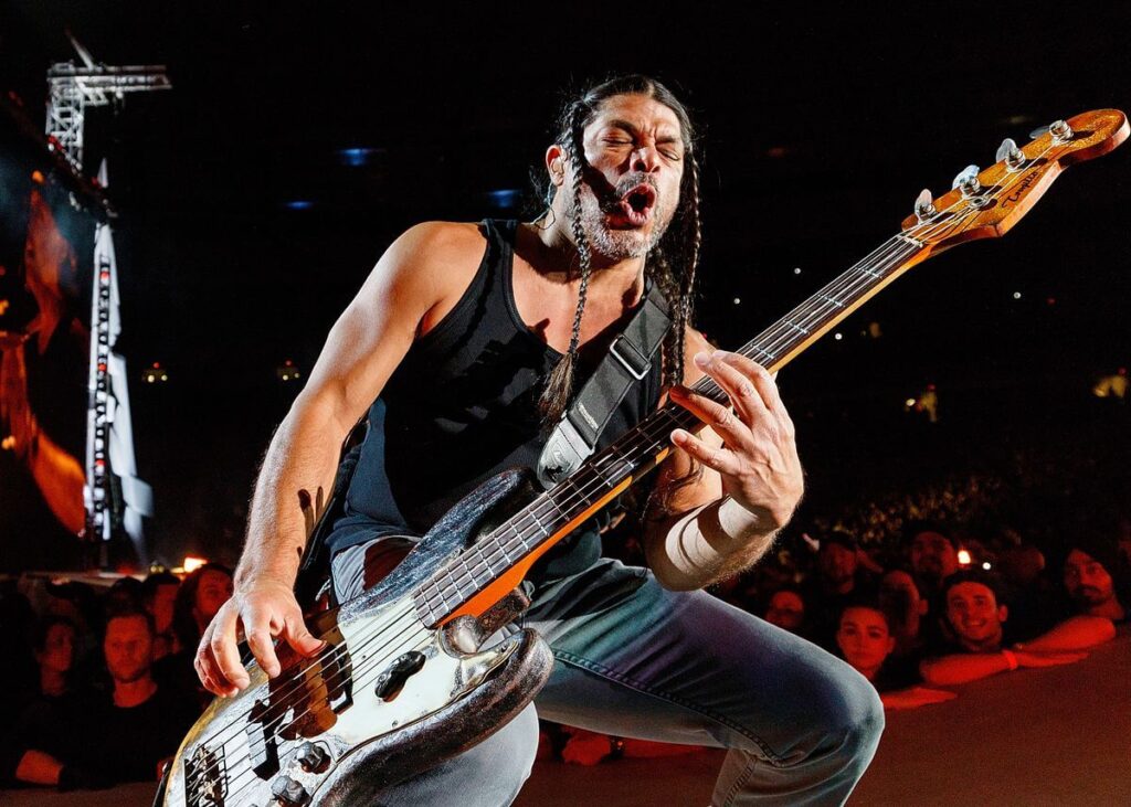 Robert Trujillo performing live with Metallica. - The Latino Slant