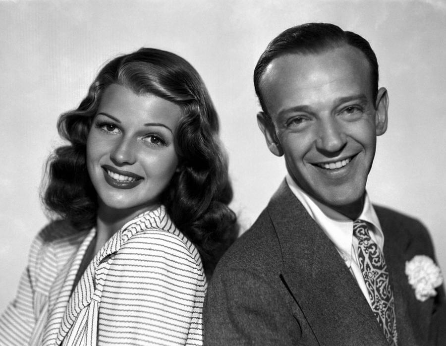 Rita and Fred Astaire in a promotional portrait for "You'll Never Get Rich" (1941). - The Latino Slant