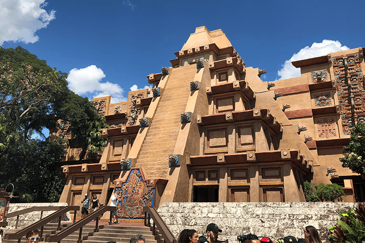 The Mesoamerican-style pyramid at the entrance to the Mexico Pavilion at EPCOT. - The Latino Slant