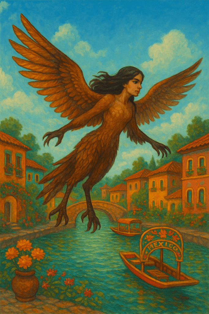 The Tlahuelpuchi takes flight over a Mexican village. - The Latino Slant
